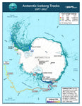 Antarctic Iceberg Tracks Map