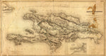 Antique Map of Hispaniola, Island of Santo Domingo (Dominican Republic and Haiti)