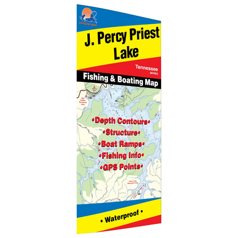 J. Percy Priest Lake Fishing Map