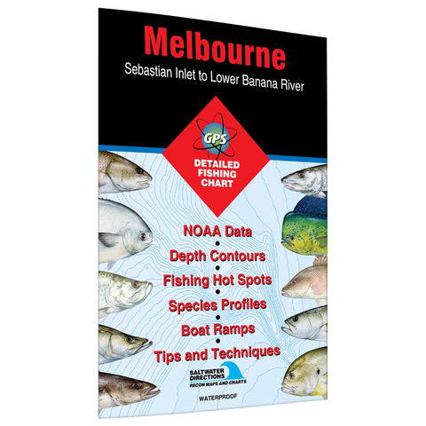 Melbourne  Sebastian Inlet to Lower Banana River Fishing Map