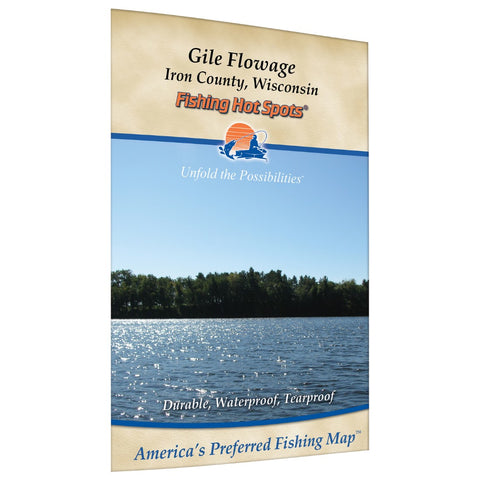 Gile Flowage (Iron Co) Fishing Map