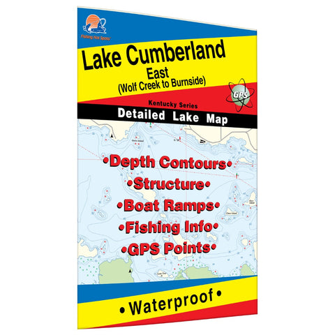 Lake Cumberland-East (Wolf Creek To Burnside) fishing map