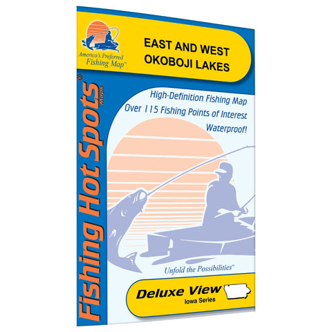 Okoboji Lakes-East/West Fishing Map