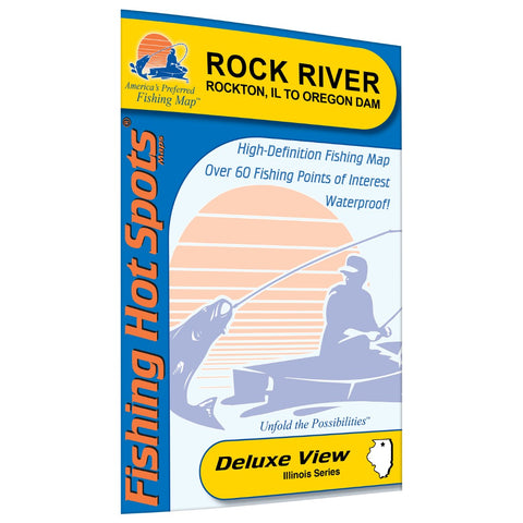 Rock River (Rockton Fishing Map, IL to Oregon Dam) Fishing Map