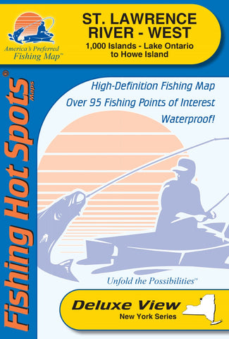 St Lawrence River - West (1000 Islands-Lk Ontario to Howe Island) Fishing Map
