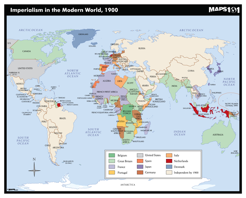 Imperialism in the Modern World, 1900 Map