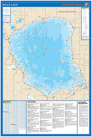 L140 - Mille Lacs Fishing Wall Map