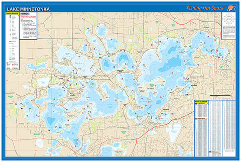 L141 - Lake Minnetonka Fishing Wall Map