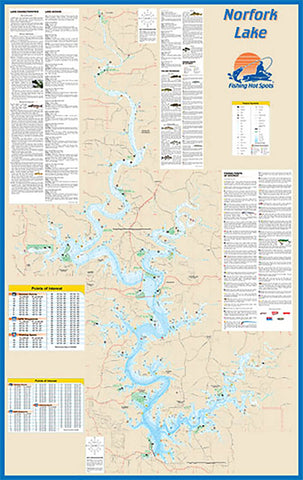 L174 - Norfork Lake Fishing Wall Map