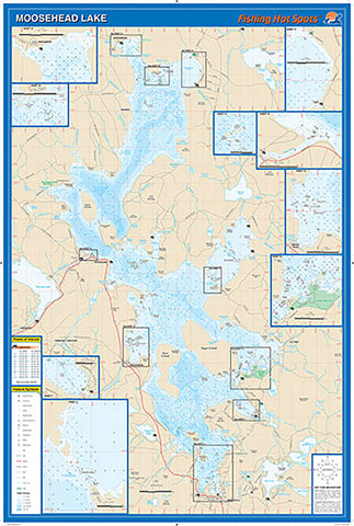 L902 - Moosehead Lake Fishing Wall Map
