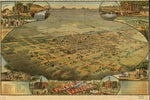 Phoenix Antique Wall Map