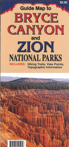 Bryce Canyon and Zion National Parks Guide Map