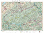 Great Smoky Mountain National Park, Tennessee Recreation Map