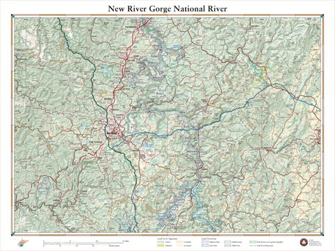 New River Gorge National Park, West Virginia Recreation Map