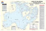 Q273 - Lake of the Woods Southwest Fishing Wall Map, Lake (incl. Big/Little Traverse Bay - MN/ONT)