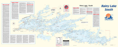Q275 - Rainy Lake South Fishing Wall Map
