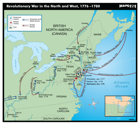 Revolutionary War in the North and West, 1776-1780