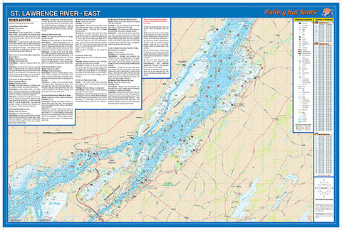 S279 - St. Lawrence River East Fishing Wall Map