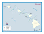 Hawaii County Outline Wall Map