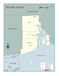 Rhode Island County Outline Wall Map