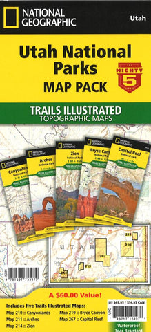 Utah National Parks : map pack : trails illustrated topographic maps