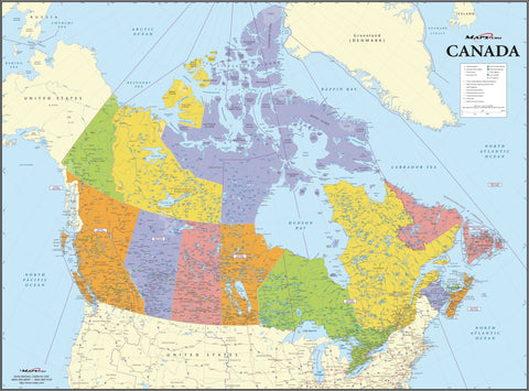 Canada Deluxe Wall Map