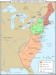 The First Thirteen States 1779 Wall Map