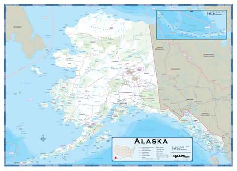 Alaska Highway Wall Map