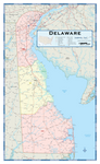 Delaware Counties Wall Map