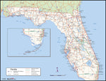 Florida County Wall Map