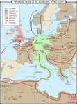 World War II in Europe Wall Map