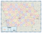 Iowa Counties Wall Map