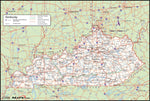 Kentucky County Wall Map