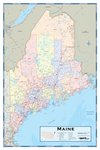 Maine Counties Wall Map