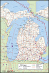 Michigan County Wall Map