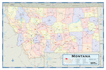 Montana Counties Wall Map