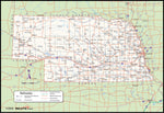 Nebraska County Wall Map