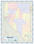 Nevada Counties Wall Map