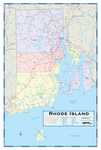 Rhode Island Counties Wall Map