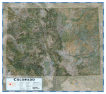 Colorado Satellite Wall Map