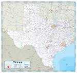 Texas Highway Wall Map