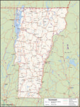 Vermont County Wall Map