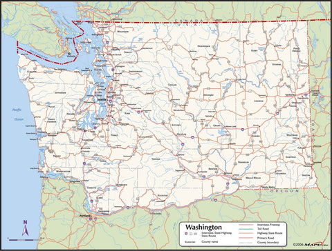 Washington County Wall Map