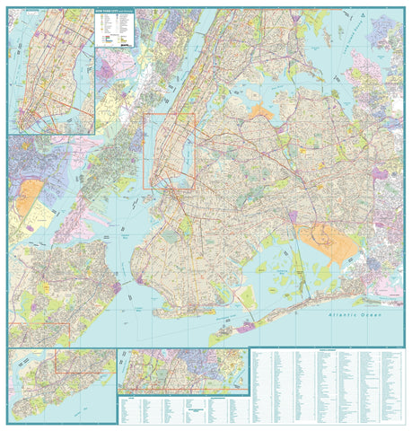 New York City Streets and Subways Map