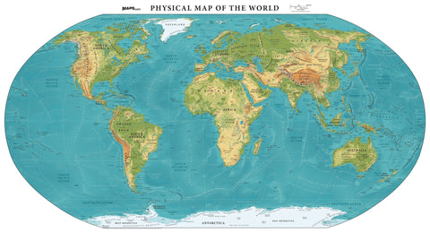 Physical Map of the World - Elevation