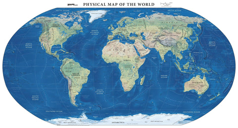 Physical Map of the World - Land Cover