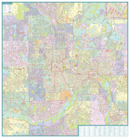 Greater Minneapolis/St. Paul Area City Map