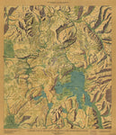 Panoramic Map of the Yellowstone National Park, Wyoming-Montana-Idaho