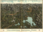 Historic 1900 Yellowstone National Park Wall Map